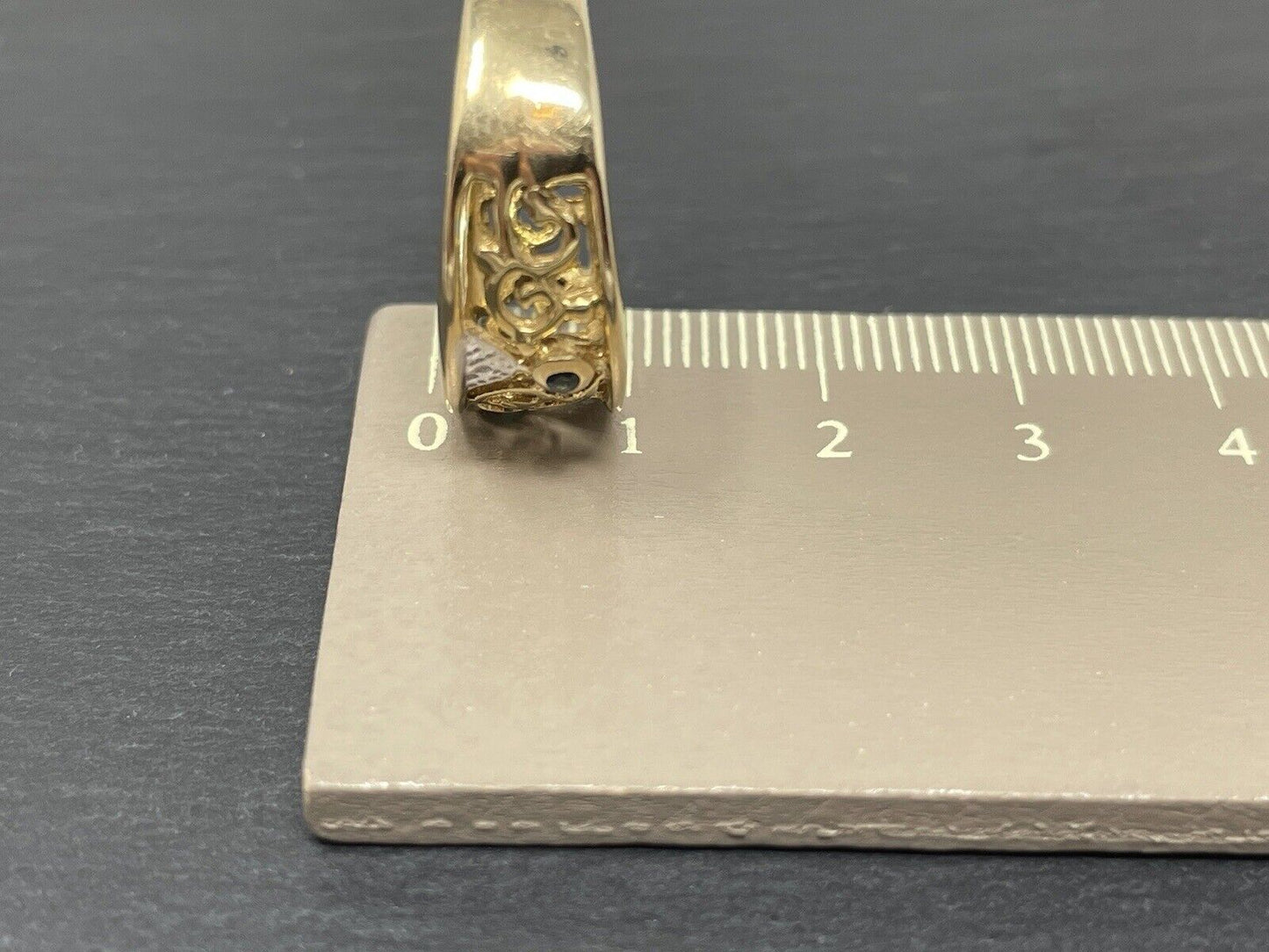 Gold Ring 8K/333 Gelbgold Rubin/Saphir/Smaragd Vintage 8mm Gr.59,5 No.64.2 verkauft