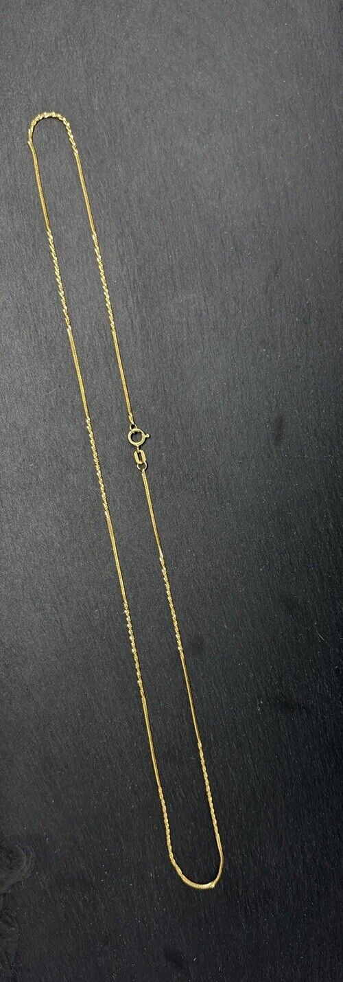 Schlangenkette Goldkette fein Damen 14K/585 45cm 1mm No.74
