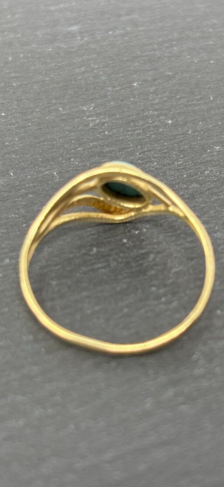 Goldring Gelbgold Türkis Stein Oval 8K/333 Gr.55 No.108
