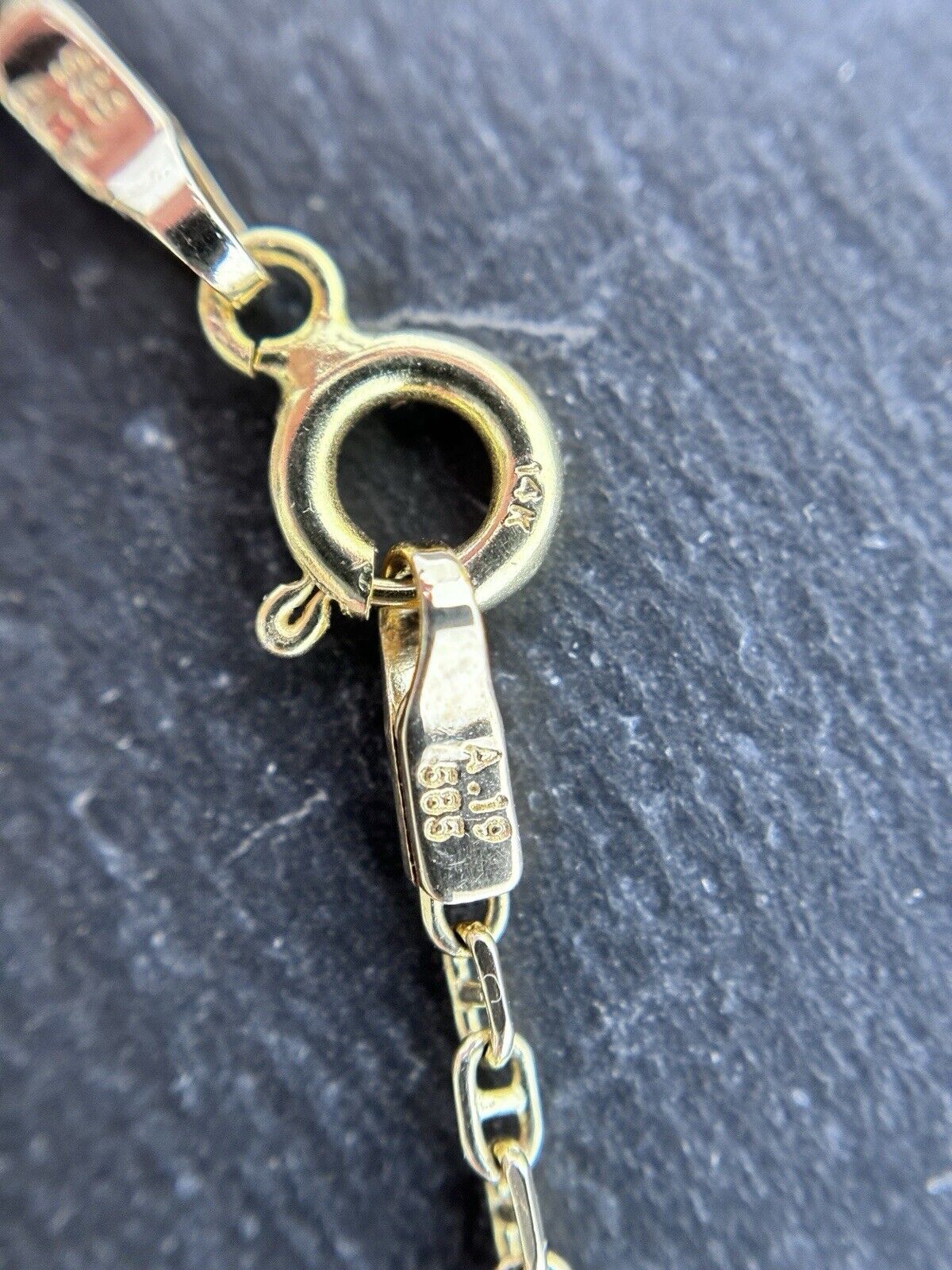 Gelbgold Stegpanzerkette 40cm 14K/585 ca. 1,5mm glänzend