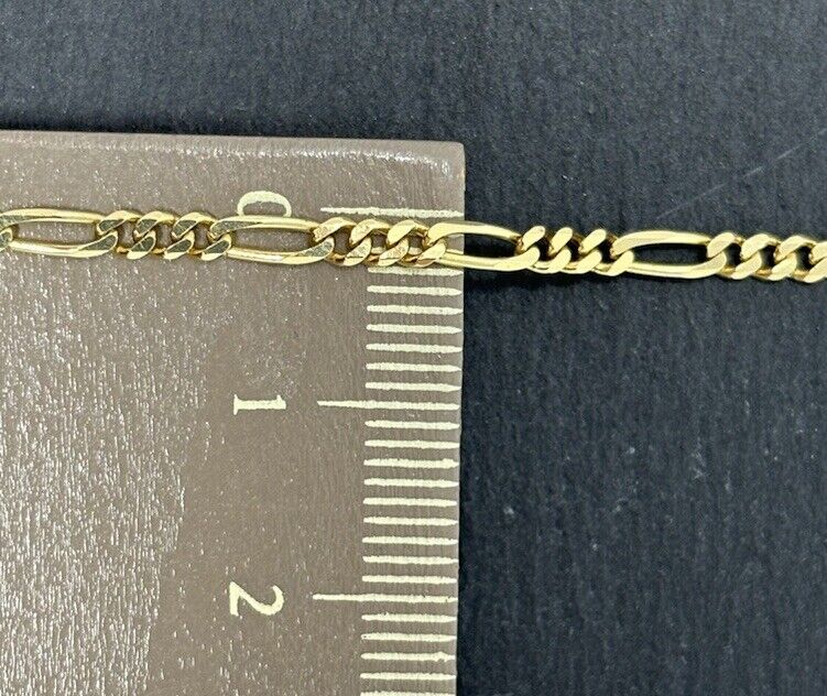 Gelbgold Panzerarmband Goldarmband 14K/585 26cm Überlänge 2,5mm Massiv No.93