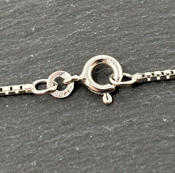 Goldkette Weißgold Venezianer rhodiniert 8K/333 45cm 1mm No.U26