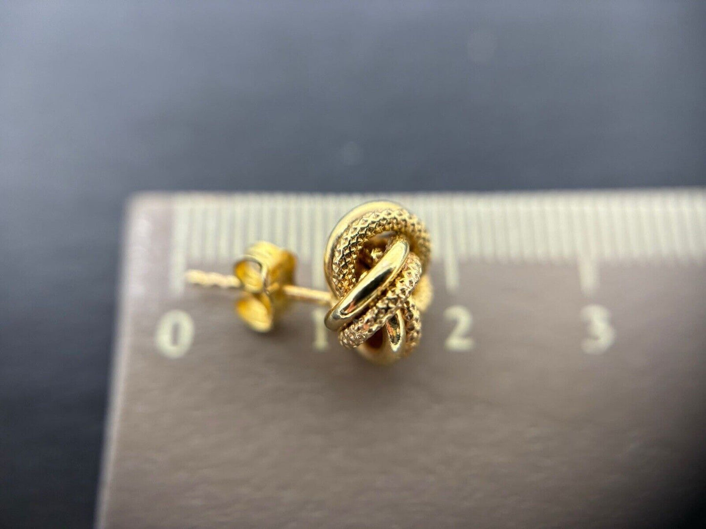 Ohrstecker Knoten gezwirbelt Gold 1,2cm 14K/585 verkauft No.U