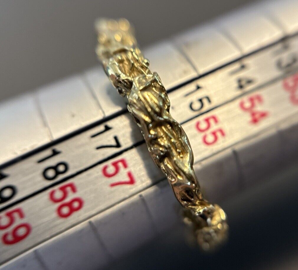 Gold Ring Handarbeit 14K/585 Gr.56 No.U6