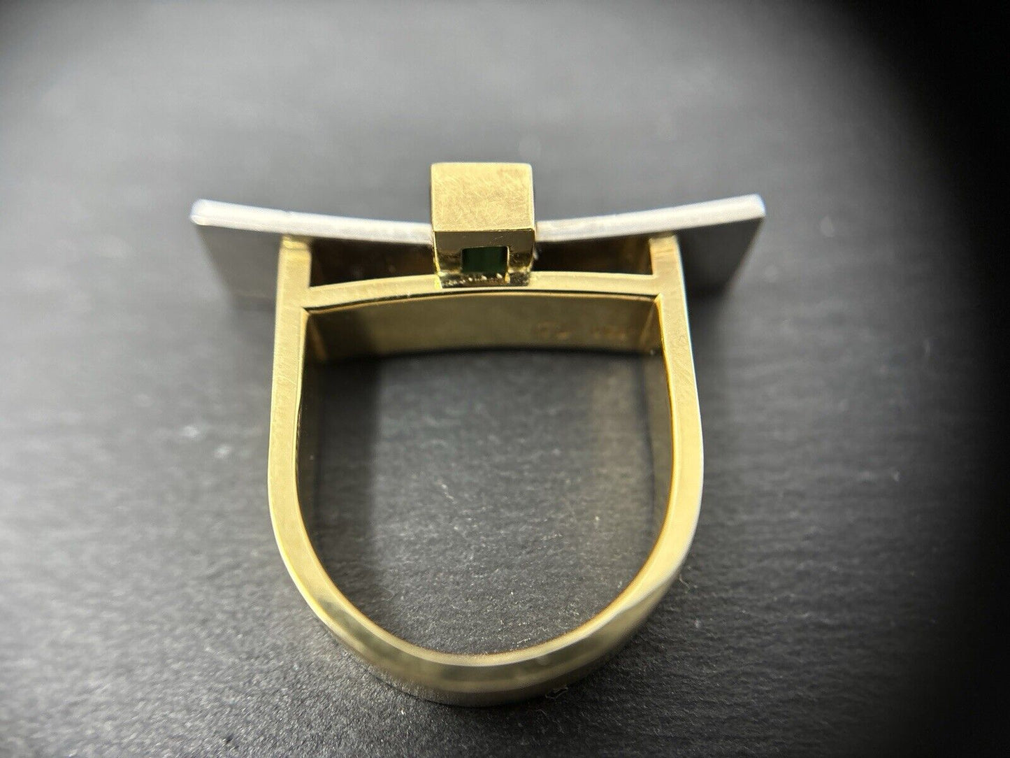 Goldring Handarbeit Bicolour Baguette 18K/750 Gr.52 No.U