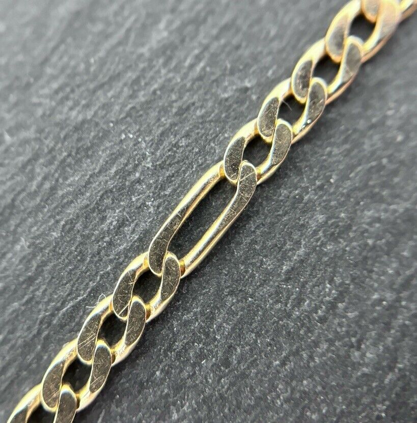 Gelbgold Figaropanzerarmband Goldarmband 8K/333 20cm 3mm Massiv No.111