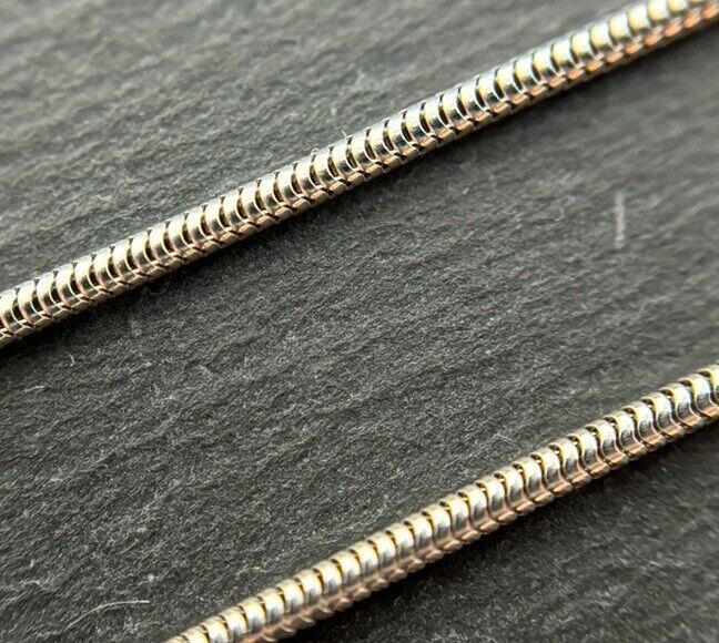 Goldkette Schlangenkette fein Weißgold 38cm 14K/585 für Anhänger No.U27