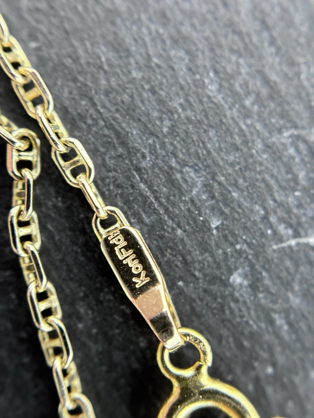 Gelbgold Stegpanzerkette 40cm 14K/585 ca. 1,5mm glänzend