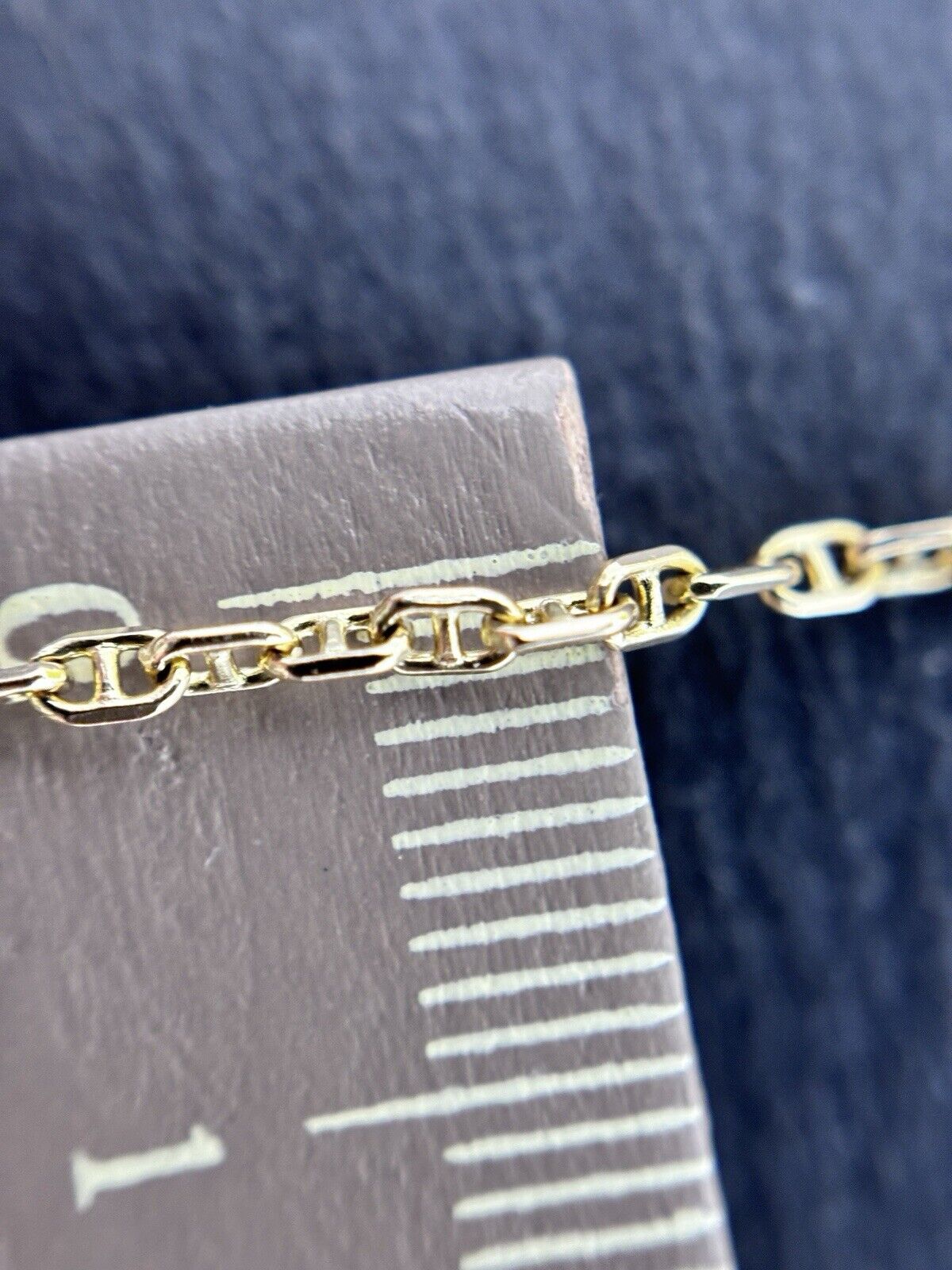 Gelbgold Stegpanzerkette 40cm 14K/585 ca. 1,5mm glänzend