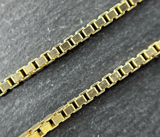 Gelbgold Kette Venezianerkette 45cm 1,5mm 8K/333 massiv glänzend