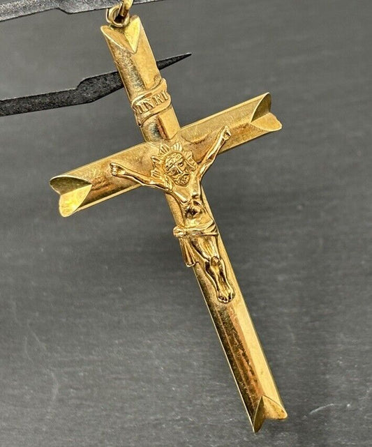 Goldkreuz Antik Russisch 560er Gold (13-14K) mit INRI Aufschrift Groß No.U36 verkauft