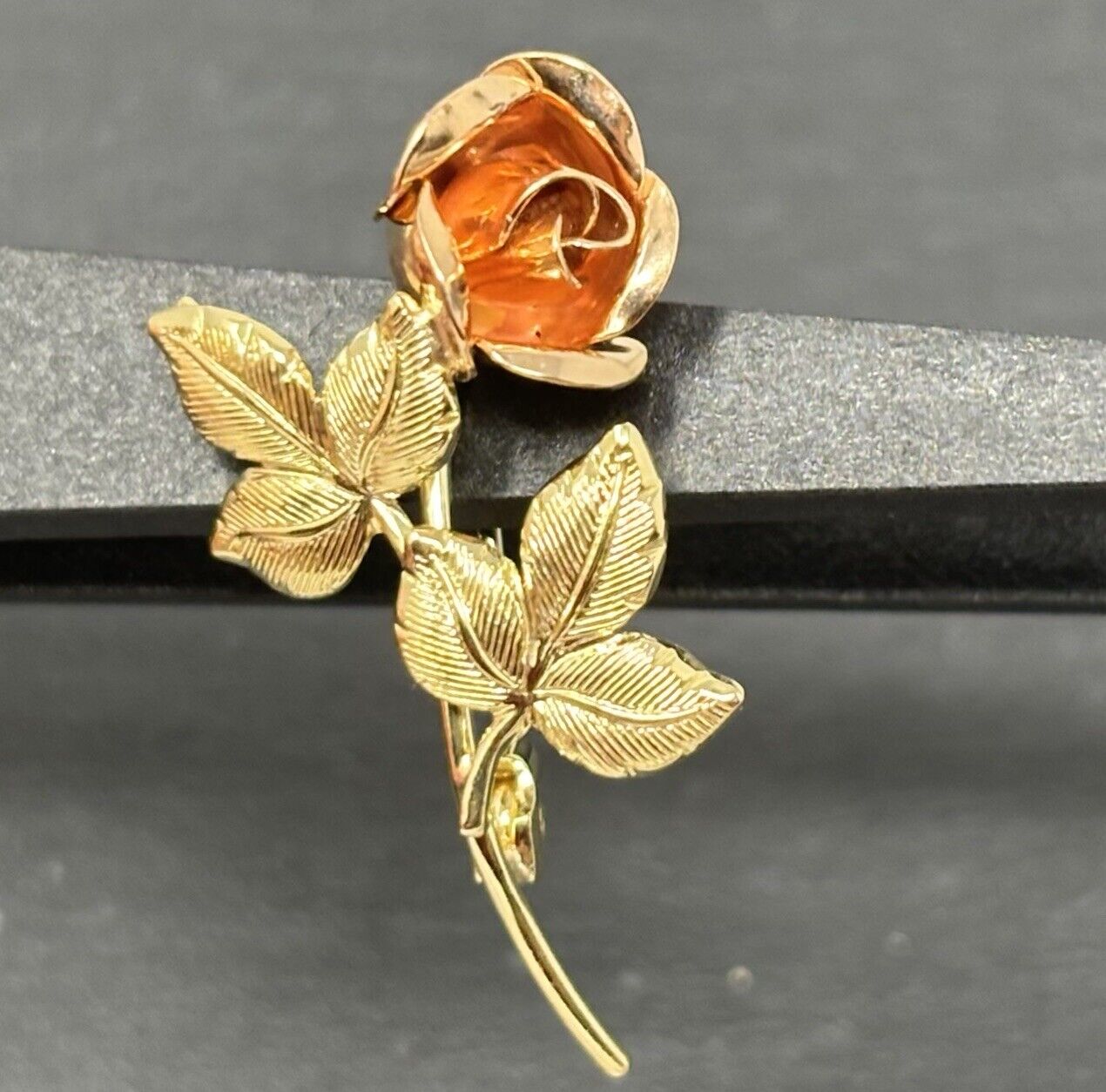 Goldbrosche Rose Rosegold/Gelbgold 8K/333 No.114