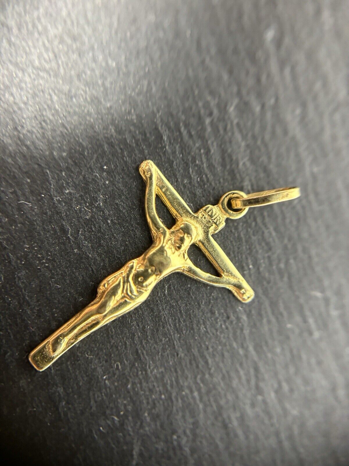 Gold Kreuz 8K/333 Jesus Ikone Gelbgold Anhänger 2cm No.18