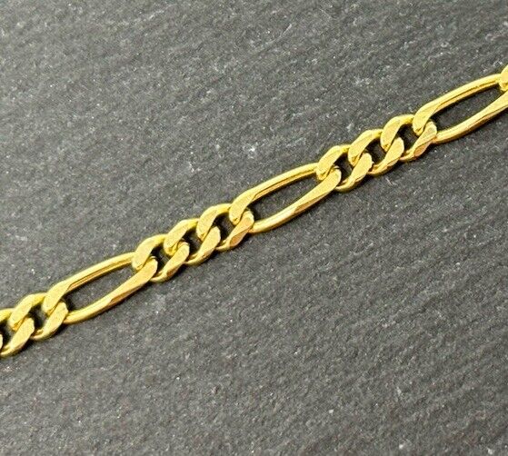 Gelbgold Panzerarmband Goldarmband 14K/585 26cm Überlänge 2,5mm Massiv No.93