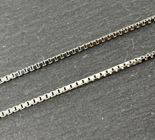 Goldkette Weißgold Venezianer rhodiniert 8K/333 45cm 1mm No.U26