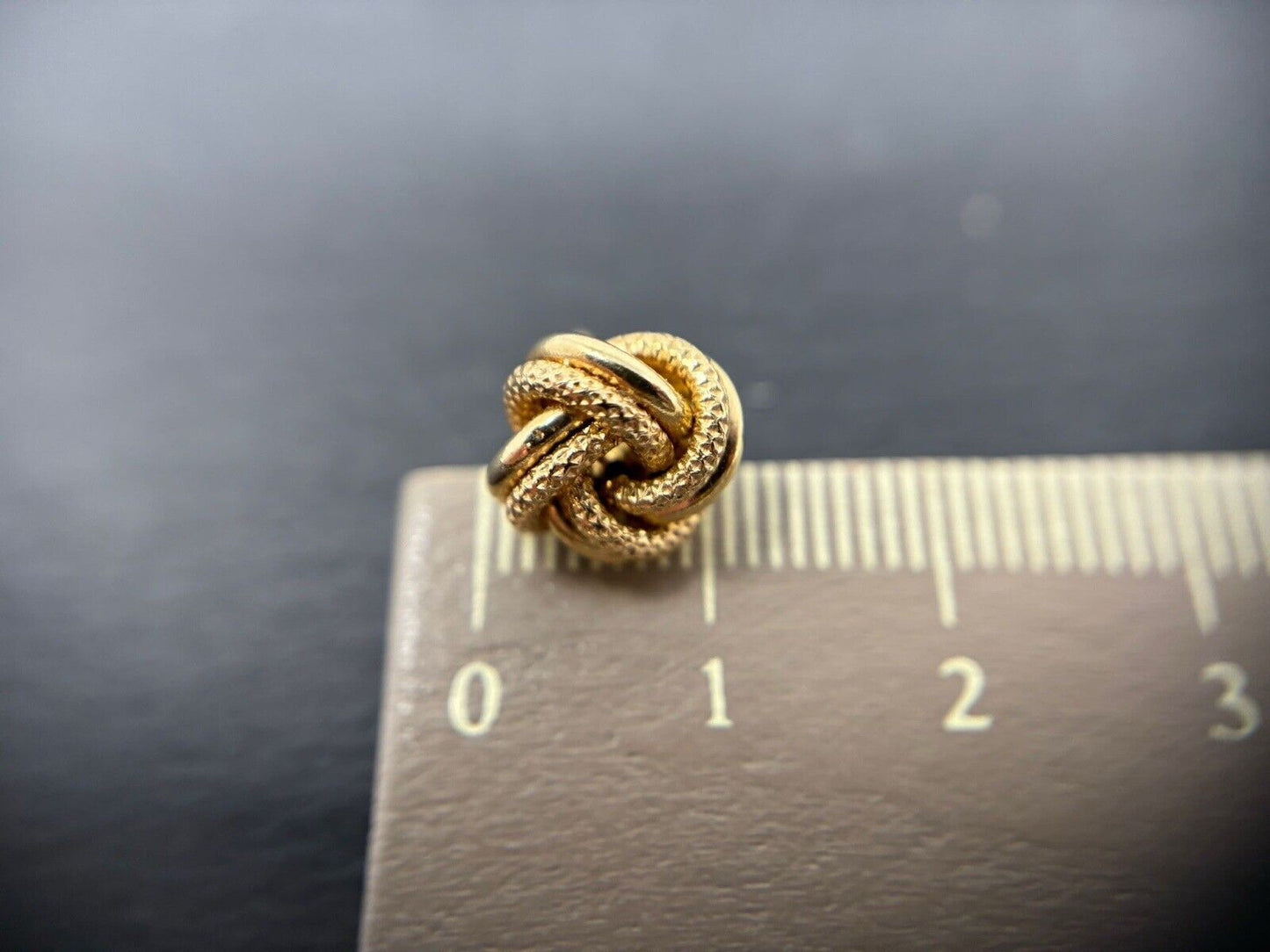 Ohrstecker Knoten gezwirbelt Gold 1,2cm 14K/585 verkauft No.U