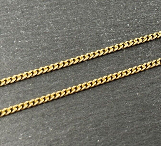 Goldkette Panzerkette 52cm 8K/333 GG 1mm Gelbgold Fein No.123