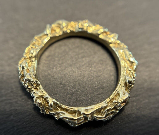 Gold Ring Handarbeit 14K/585 Gr.56 No.U6