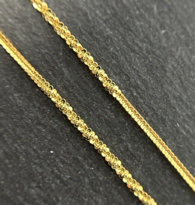 Schlangenkette Goldkette fein Damen 14K/585 45cm 1mm No.74