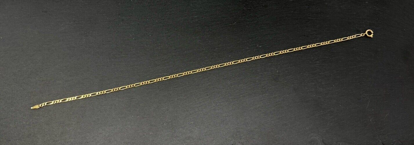 Gelbgold Panzerarmband Goldarmband 14K/585 26cm Überlänge 2,5mm Massiv No.93
