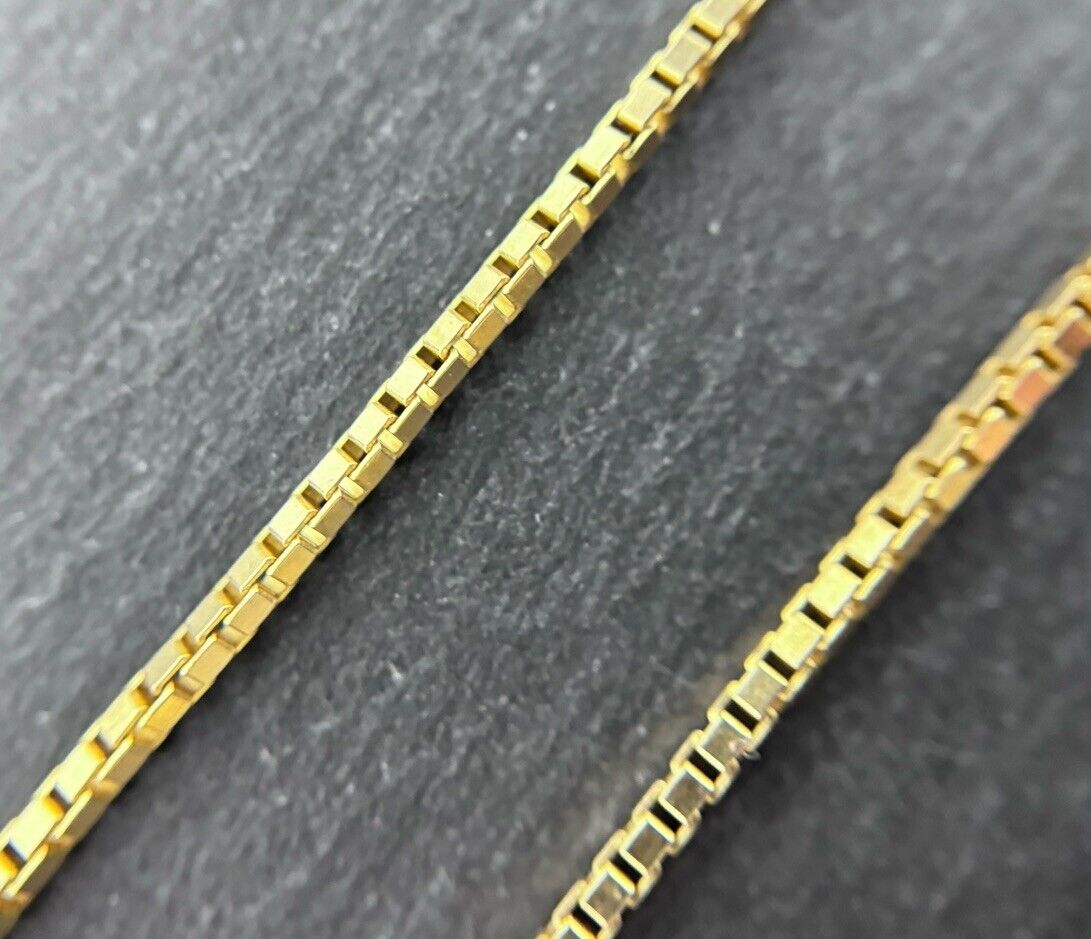 Gelbgold Kette Venezianerkette 45cm 1,5mm 8K/333 massiv glänzend