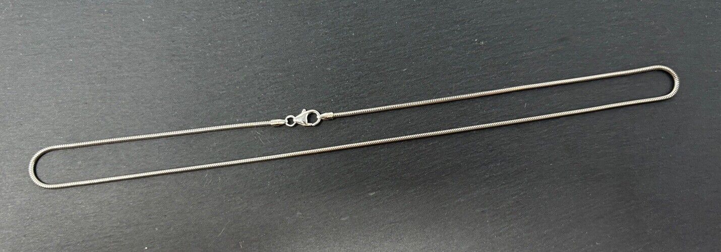 Goldkette Schlangenkette fein Weißgold 38cm 14K/585 für Anhänger No.U27