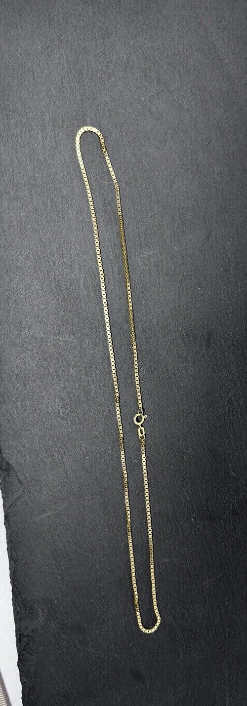 Gelbgold Kette Venezianerkette 45cm 1,5mm 8K/333 massiv glänzend