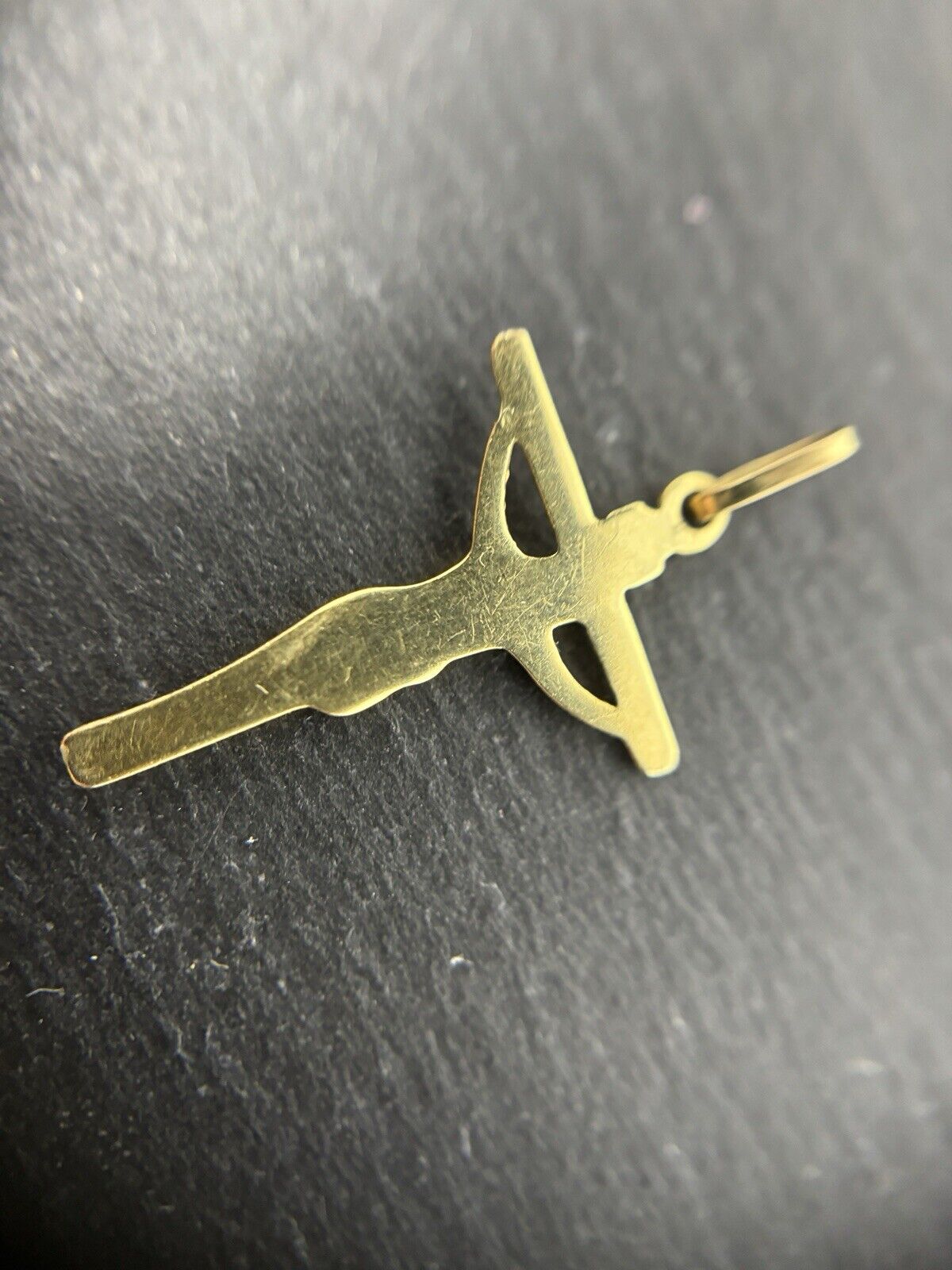 Gold Kreuz 8K/333 Jesus Ikone Gelbgold Anhänger 2cm No.18
