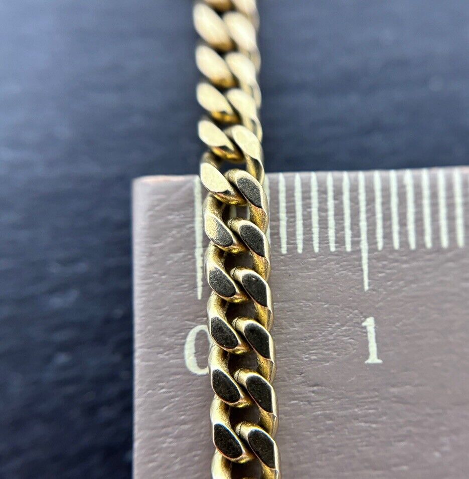 Gelbgold Panzerarmband Goldarmband 8K/333 19cm 4mm glänzend