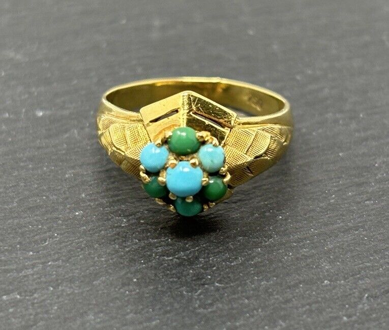 Goldring Vintage Türkis 18K/750 Gr. 54 No.U53
