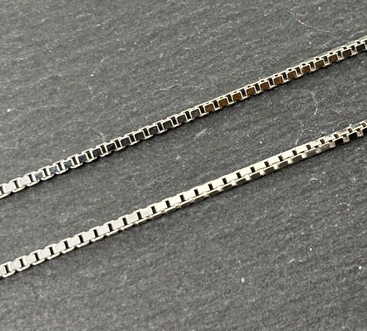Goldkette Weißgold Venezianer rhodiniert 8K/333 45cm 1mm No.U26