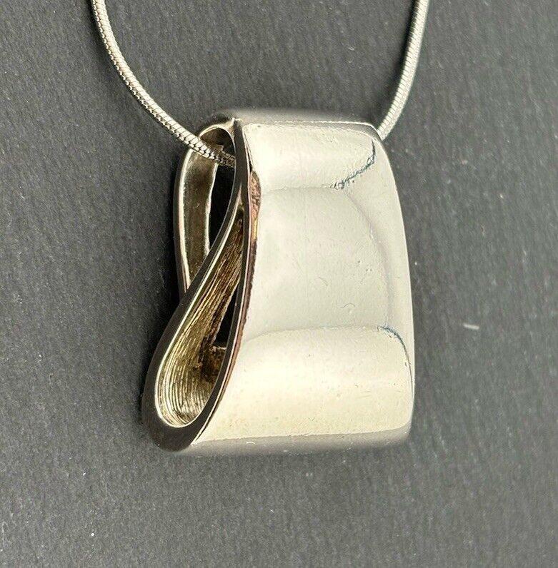 Silber Anhänger 925/Sterlingsilber modernes Design Massiv ohne Kette No.U20