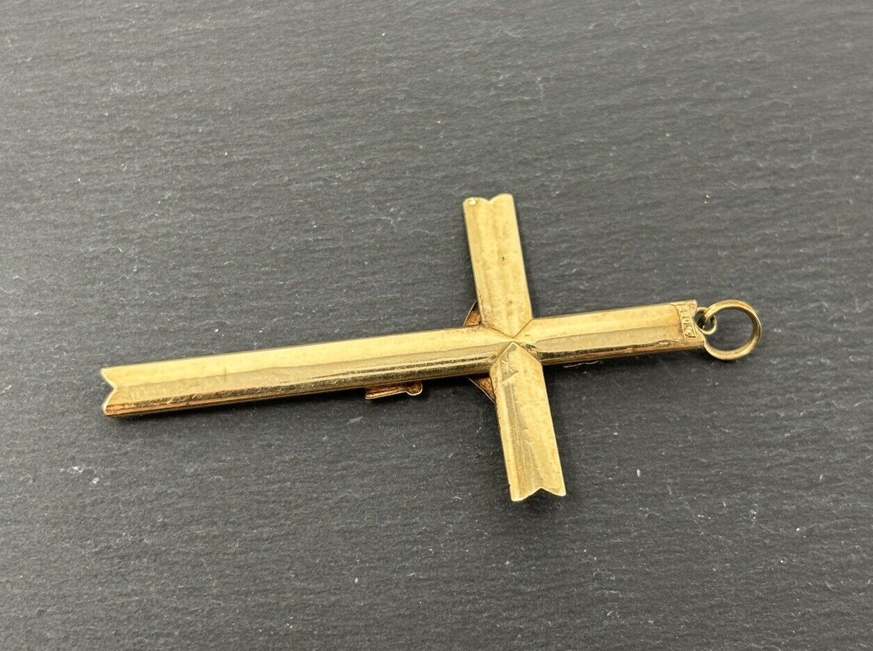 Goldkreuz Antik Russisch 560er Gold (13-14K) mit INRI Aufschrift Groß No.U36 verkauft