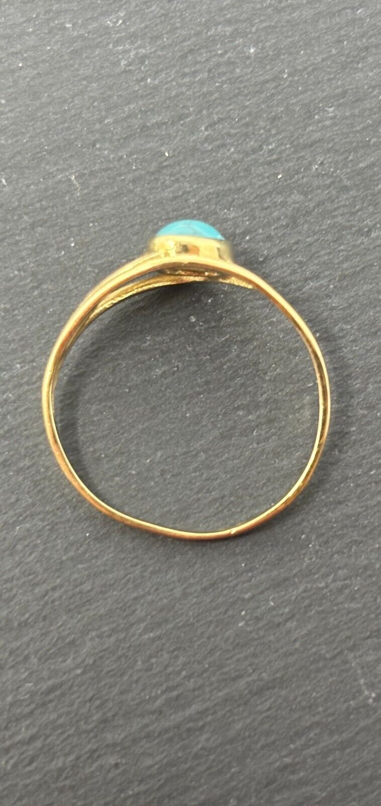 Goldring Gelbgold Türkis Stein Oval 8K/333 Gr.55 No.108