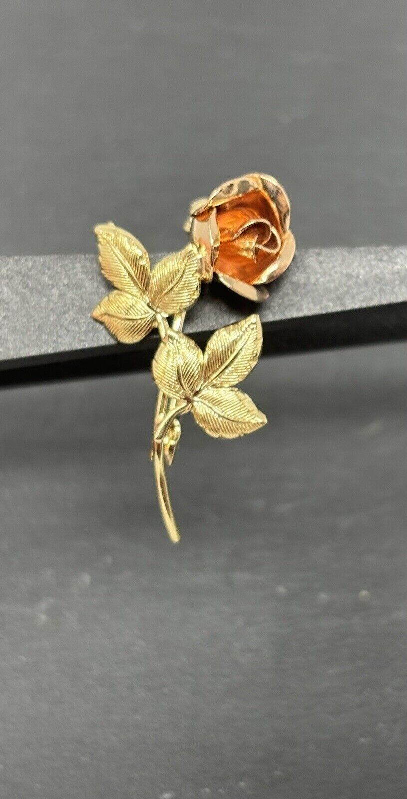 Goldbrosche Rose Rosegold/Gelbgold 8K/333 No.114