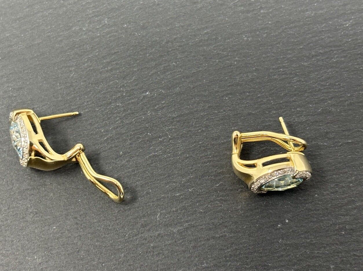 Ohrstecker Gelbgold 14K/585 0,25ct Brillanten mit Topas No.U12