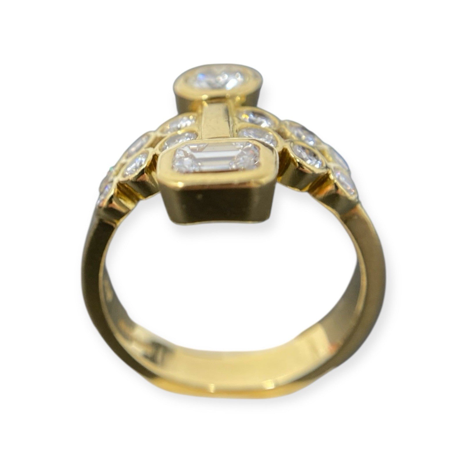 Diamant Ring Gelbgold 1ct Brillanten 18K/750 Gr. 56