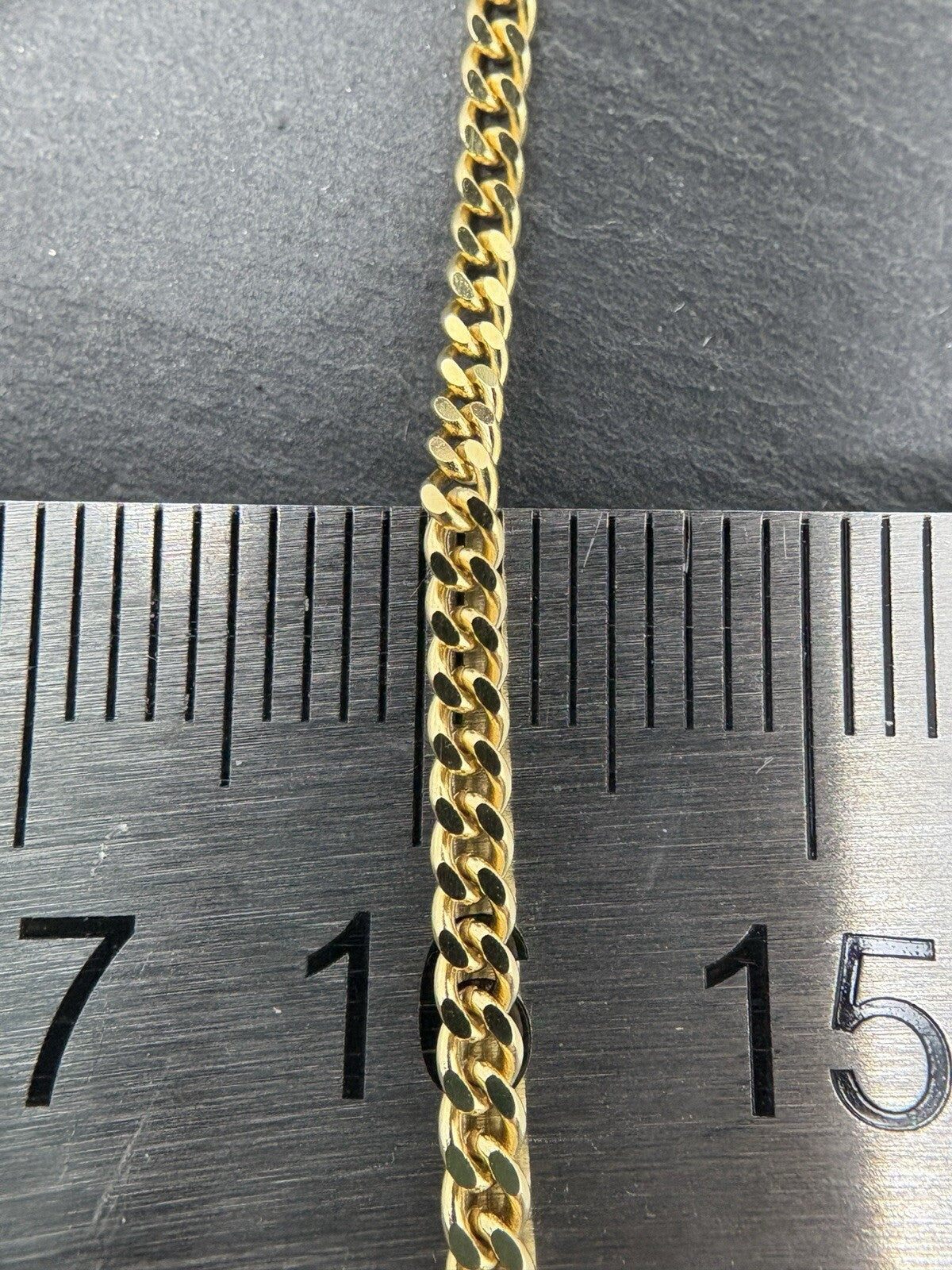 Gelbgold Kette Panzerkette 45,5cm 14K/585 2mm glänzend
