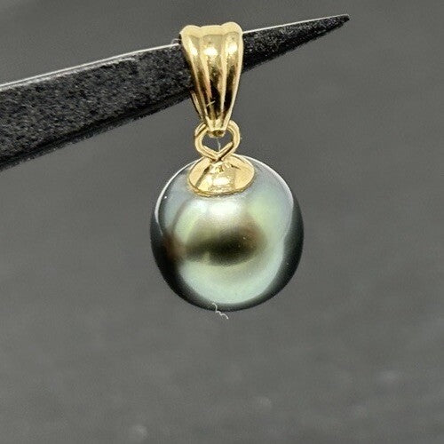 Gold Anhänger 14K/585 Tahitiperle ca.10mm Kugel 