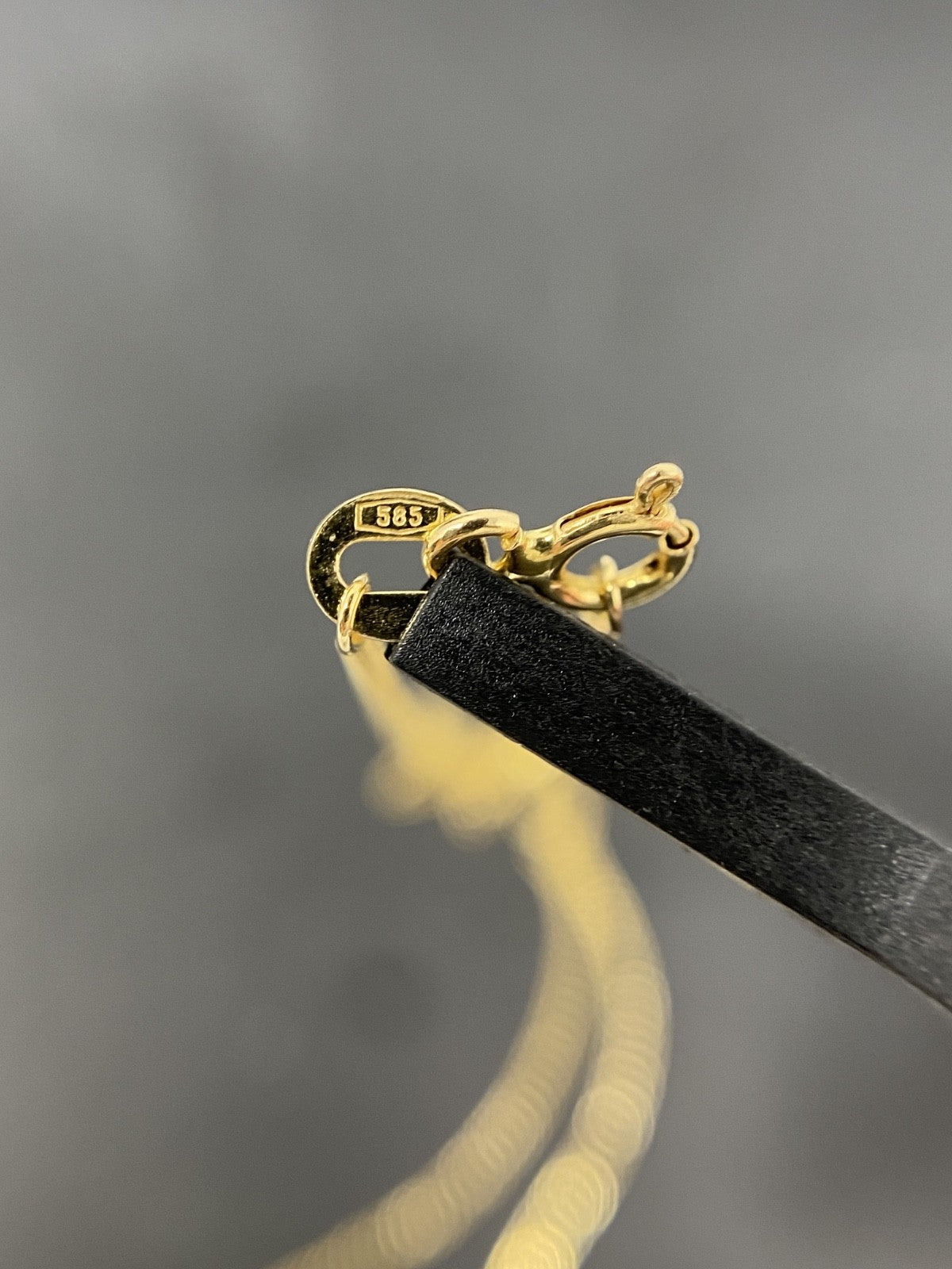 Gelbgold Kette Panzerkette Flachpanzerkette | 42cm 14K/585 ca. 1,3mm glänzend