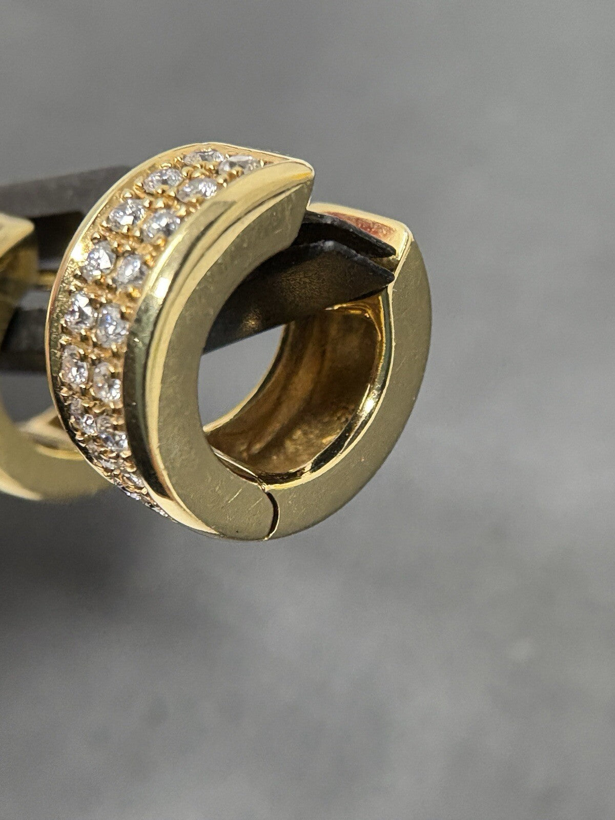 Ohrringe Gelbgold Creolen 0,5ct Brillanten Diamanten 18K/750