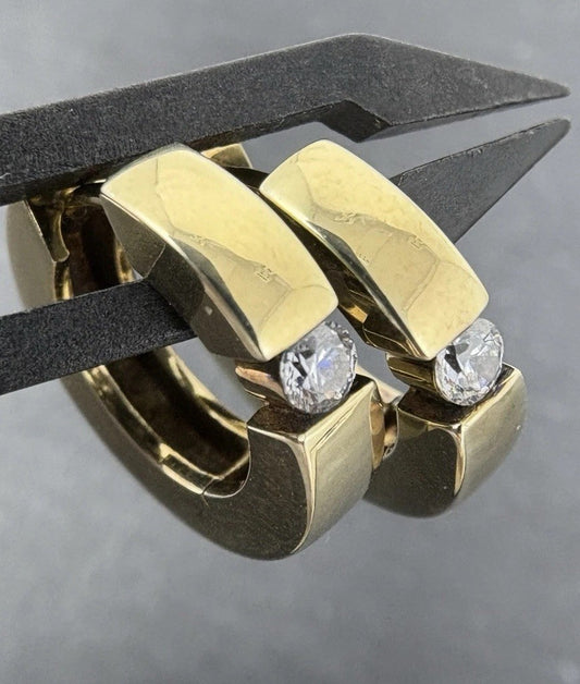 Ohrringe Gelbgold Creolen glänzend | 9K/375