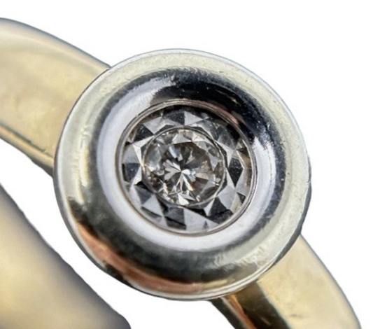 Gelbgold Solitärring Brillant glänzend 9K/375 Gr.56 