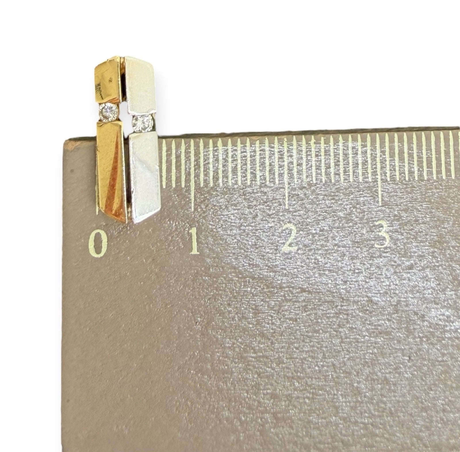 Goldanhänger 0,06ct Brillanten 14K/585 - Bicolor Design