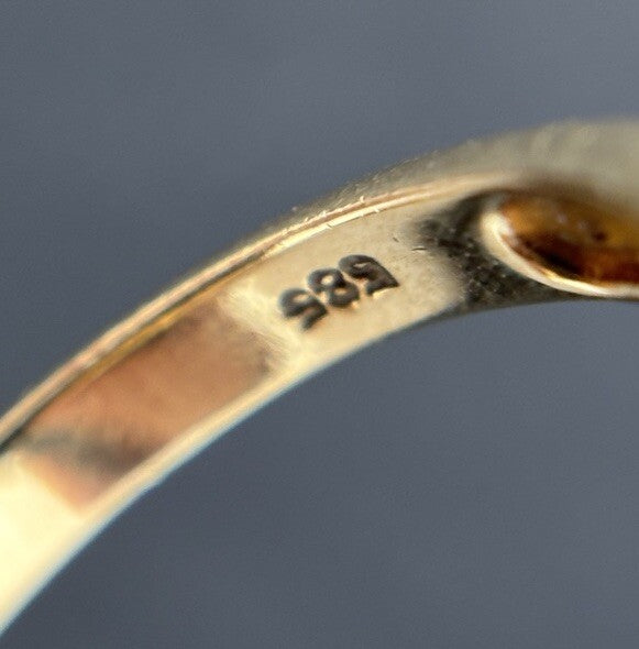 Goldring mit Brillanten 14K/585 Gr.55