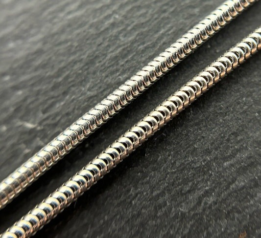 Goldkette Schlangenkette fein Weißgold 38cm 14K/585 für Anhänger 