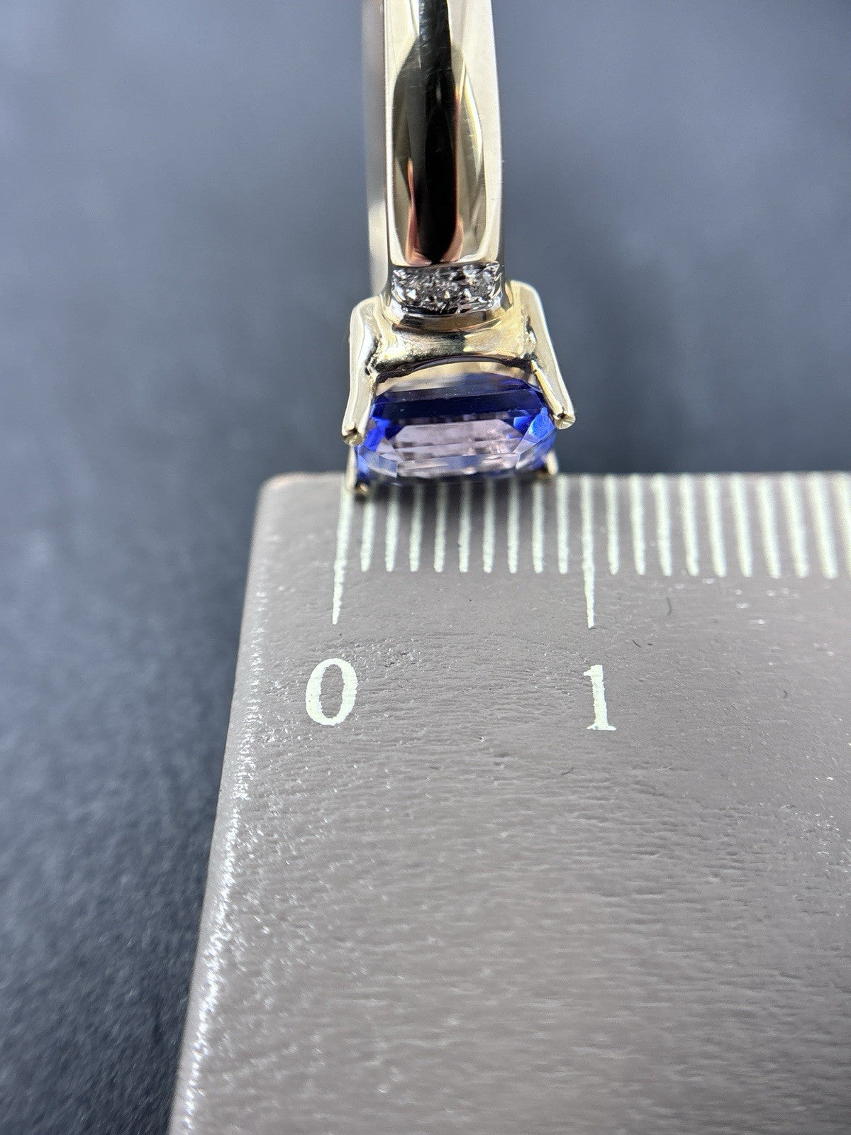 Tansanit 1,5ct Ring 585 gelb Gold 14 Karat Goldring Solitärring