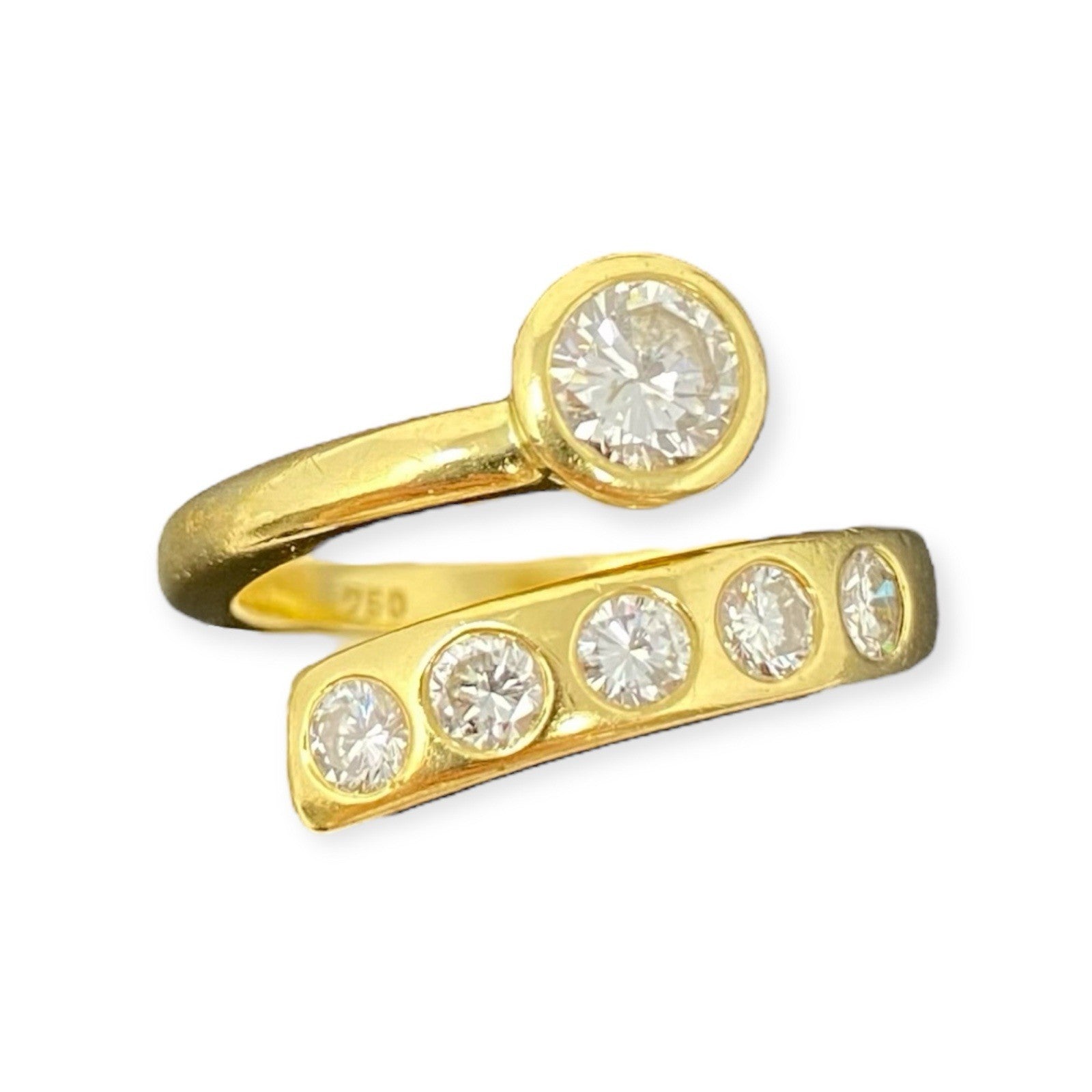 Diamant Ring Gelbgold 0,8ct Brillanten 18K/750 Gr. 56