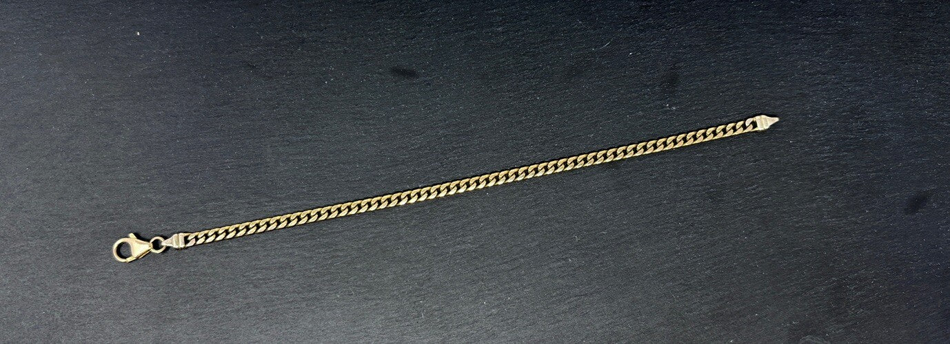 Gelbgold Panzerarmband Goldarmband 8K/333 19cm 4mm glänzend