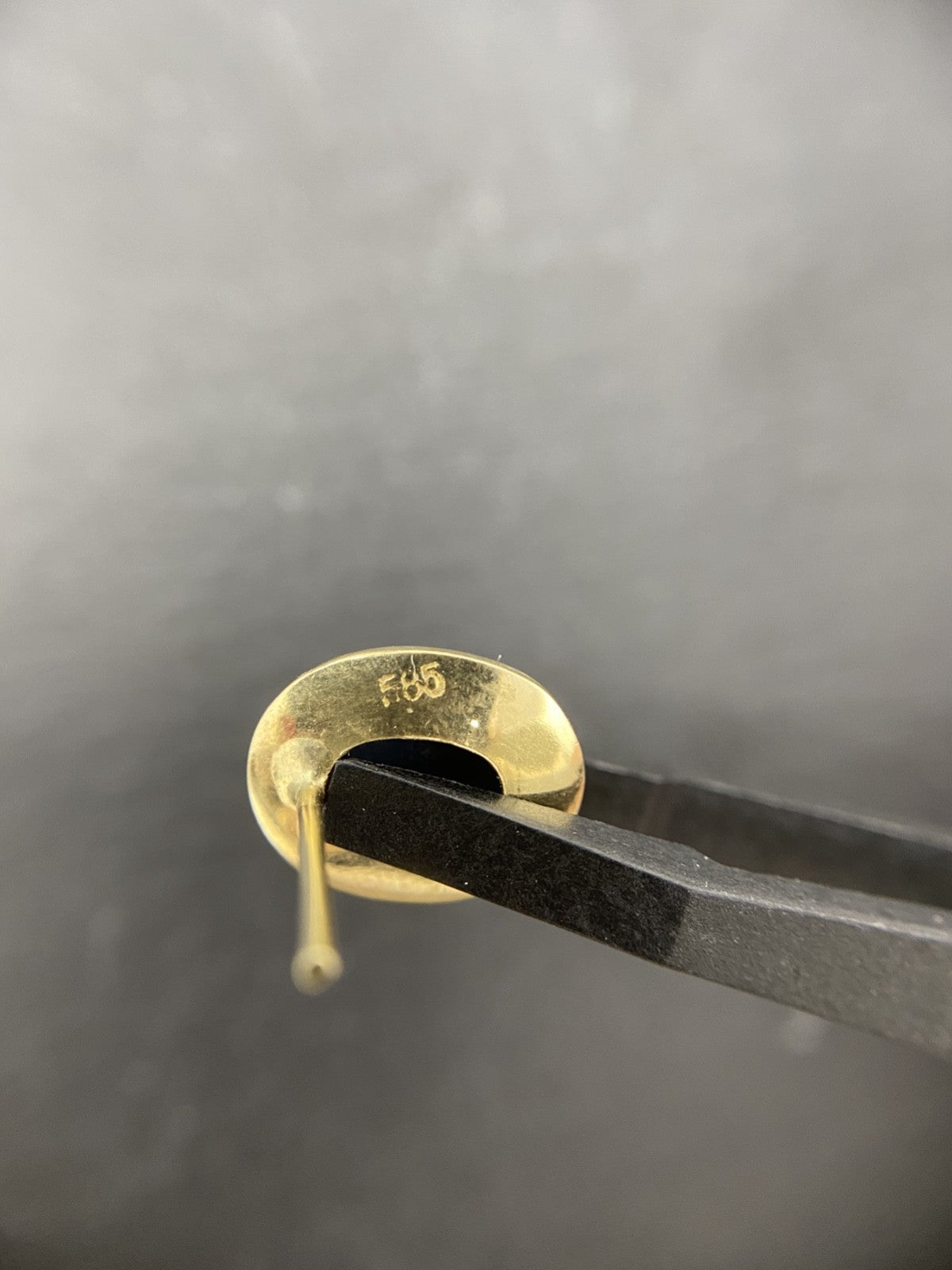 14K Gold Schmuckset Lapislazuli – Panzerkette & Ohrstecker – Echtgold – Vintage